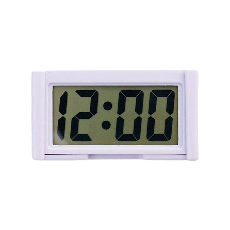 Small Digital Clock, Car Dashboard Digital Clock, Vehicle Adhesive Clock with Jumbo LCD Time, Vehicle Adhesive Clock, Mini Automotive Stick On Watch for Car Truck Dashboard Lighting - Image 1